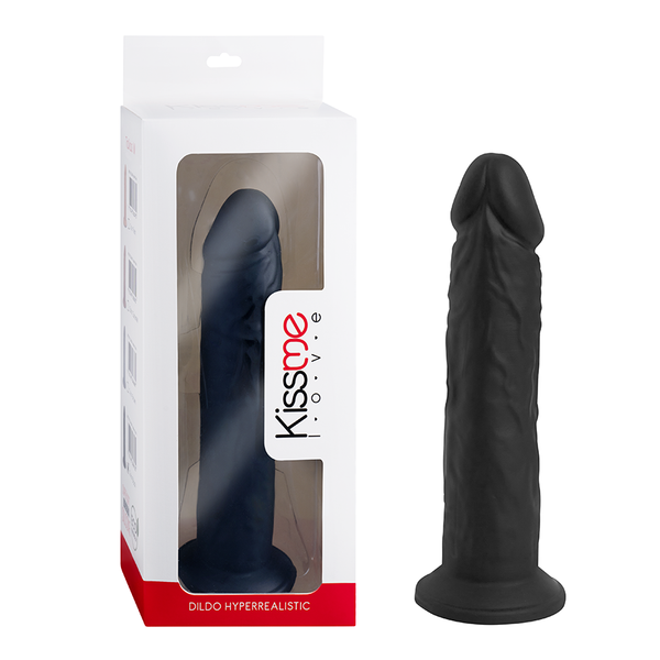 Premiun Silicone Dildo Hyperrealistic Talla L Black