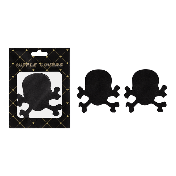 Cubrepezones Skull Haped Black