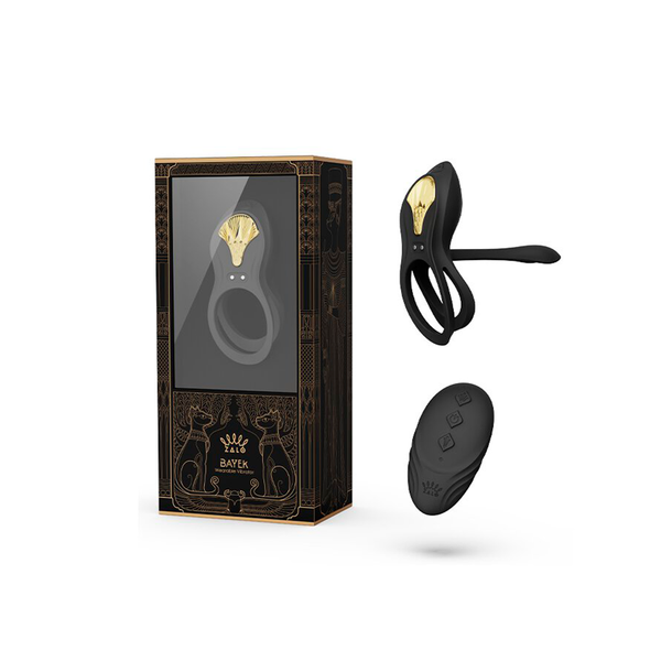 Anillo Vibrador de Lujo Bayek Obsidian Black Controlado por APP Global by ZALO