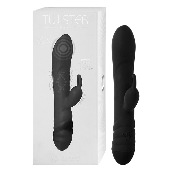 Vibrador de Doble Estimullacion Twister Black by Adrien Lastic