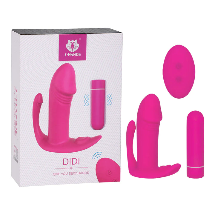 Shande Vibrador Estimulador Doble Didi Pink - Senxual Fantasy